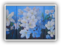 Floral Fantasy 20x48 oil Triptyich $2380
